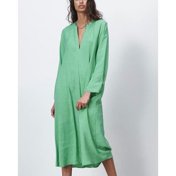 NWT Zara Midi Kaftan Dress XL - Picture 1 of 7
